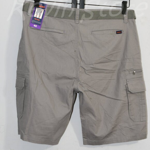2 pairs shorts - Wearfirst Men's Belted Cargo Short‎ Gray, Black - Picture 5 of 6